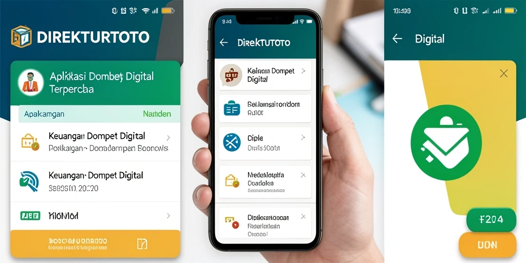 Tampilan antarmuka aplikasi Dompet Digital DIREKTURTOTO yang menarik dan mudah digunakan.
