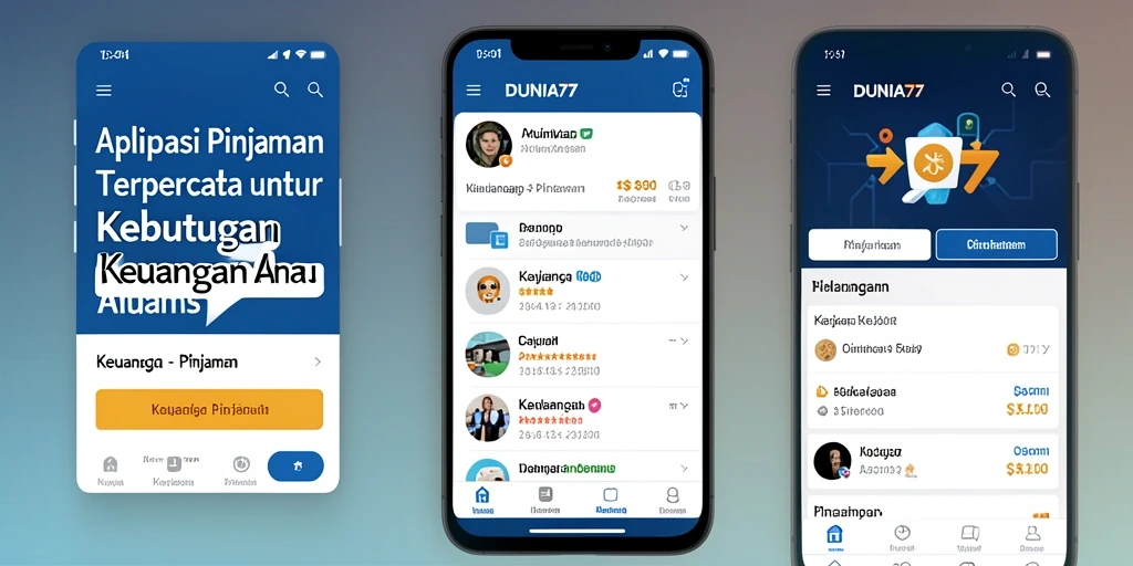 Antarmuka DUNIA77 yang intuitif dan mudah digunakan.