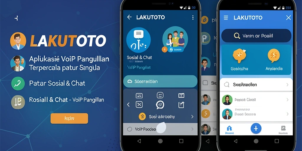 Tampilan antarmuka dari aplikasi VoIP Panggilan LAKUTOTO.