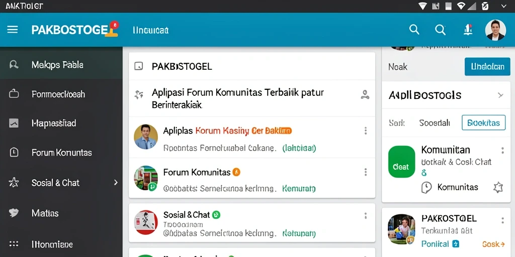 Tampilan antarmuka utama PAKBOSTOGEL yang interaktif dan ramah pengguna.