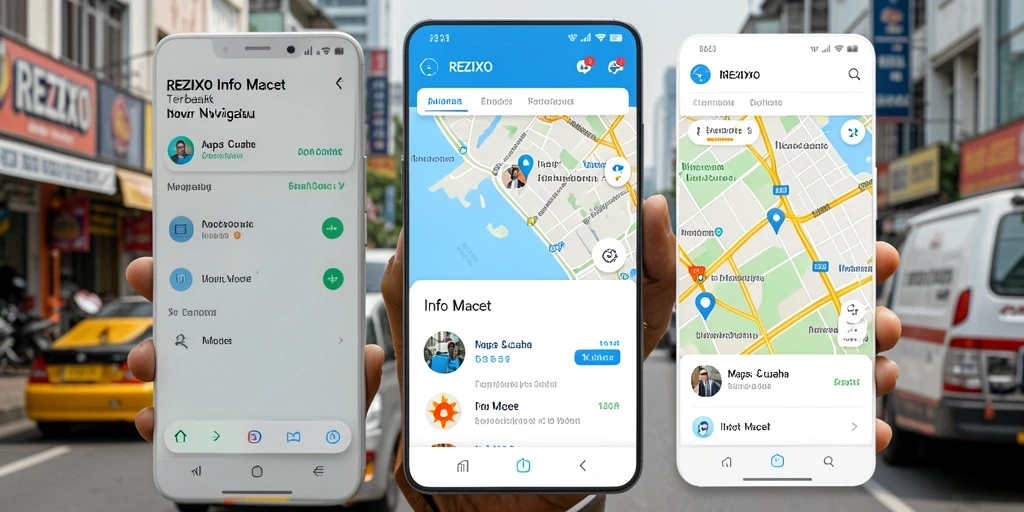 Tampilan antarmuka REZIXO yang menampilkan informasi kemacetan secara real-time.