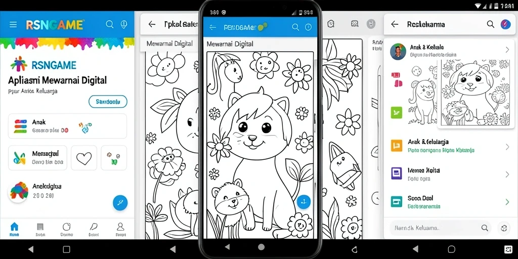 Tampilan antarmuka RSNGAME yang ramah anak.