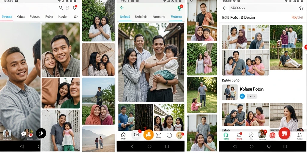 Tampilan antarmuka SR6666 yang memukau untuk kolase foto.