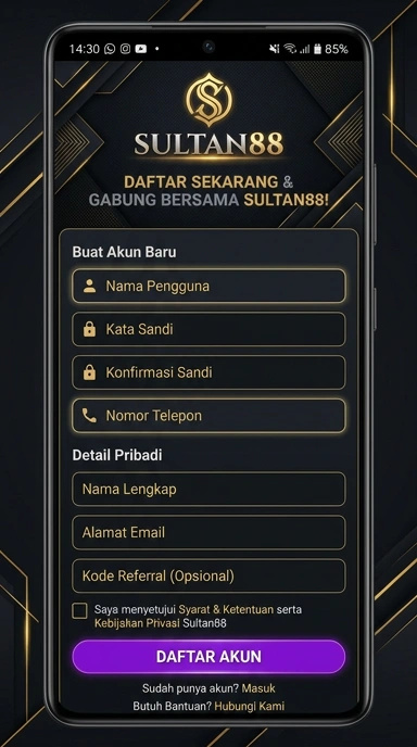 Panduan Buat Akun Baru Sultan88 untuk Android